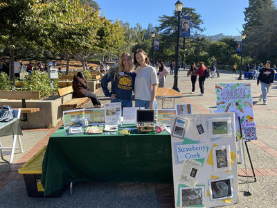 Interns tabling on Sproul Plaza